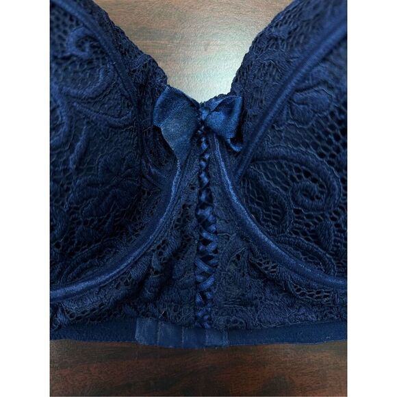 Adore Me Navy Lace Strapless Bra Size 38DDD - Picture 2 of 7